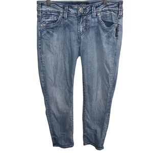 Silver Jeans Aiko Mid Capri women’s size 29 light medium wash mid rise